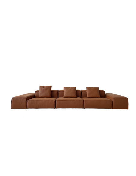 Extrasoft Brown Leather Sofa (Expo Offer) Living Divani - 6