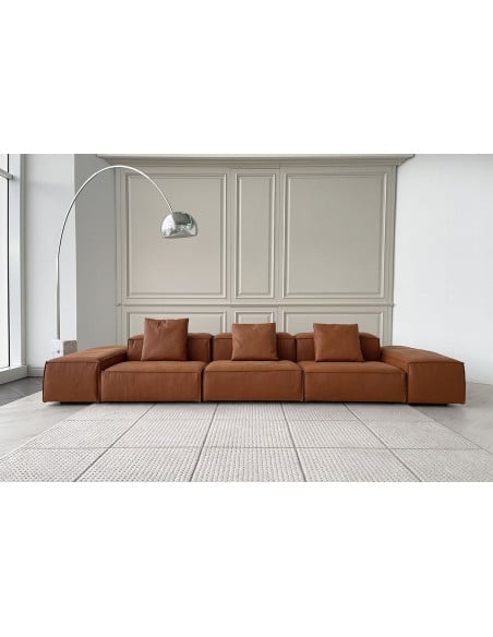 Divano Extrasoft in pelle marrone (Offerta Expo) Living Divani - 1
