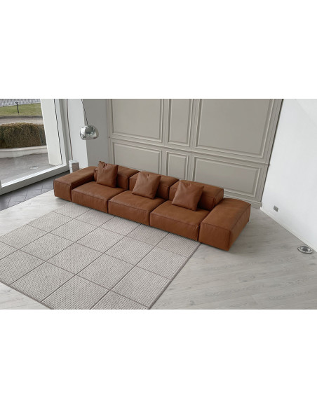 Divano Extrasoft in pelle marrone (Offerta Expo) Living Divani - 4