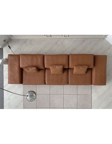 Extrasoft Brown Leather Sofa (Expo Offer) Living Divani - 5
