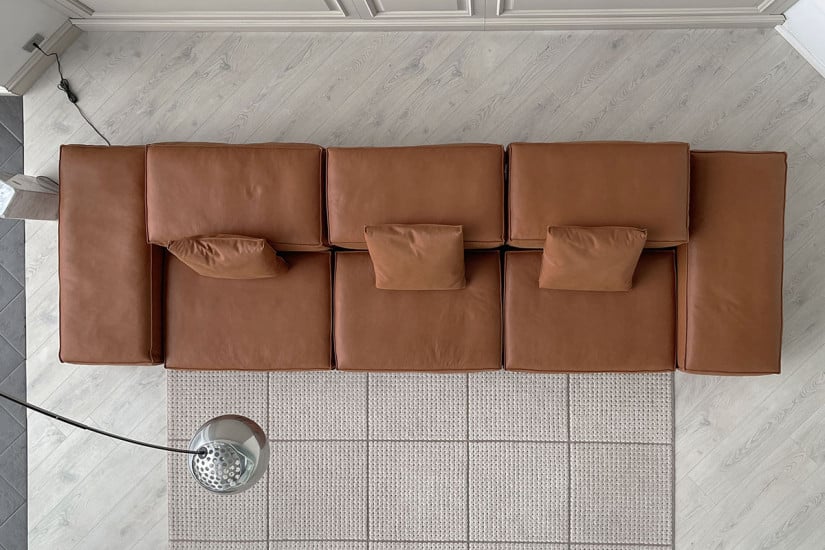 Extrasoft Brown Leather Sofa (Expo Offer) Living Divani - 5