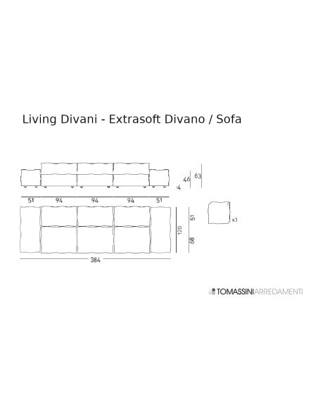 Extrasoft Brown Leather Sofa (Expo Offer) Living Divani - 7