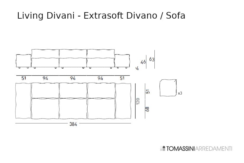 Extrasoft Brown Leather Sofa (Expo Offer) Living Divani - 7