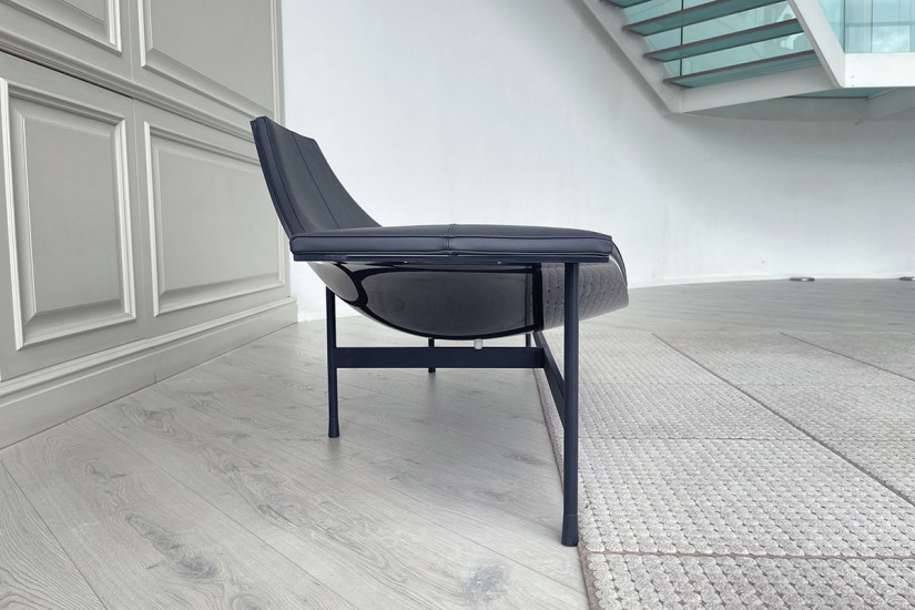 Chaise Longue Terminal 1 in pelle atracite (Offerta Expo) B&B Italia - 4