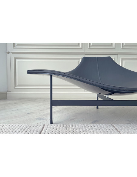 Chaise Longue Terminal 1 in pelle atracite (Offerta Expo) B&B Italia - 5