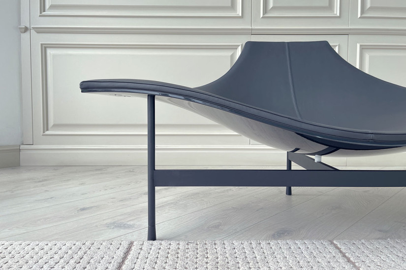 Chaise Longue Terminal 1 in pelle atracite (Offerta Expo) B&B Italia - 5