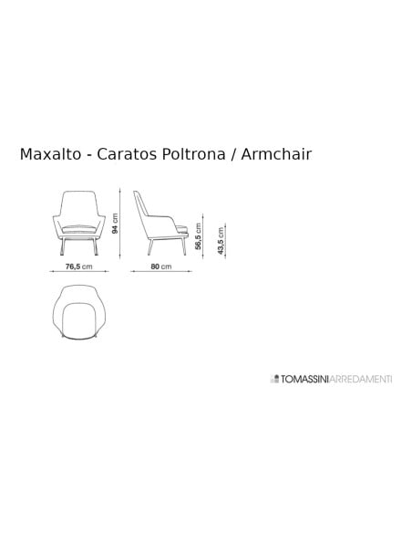 Fauteuil Caratos en tissu gris mélangé - 7