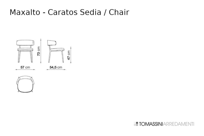 Sedia Caratos in tessuto bianco nocciola  - 7