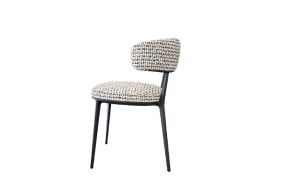 Caratos White/Hazelnut Fabric Chair (Expo Offer) Maxalto - 6