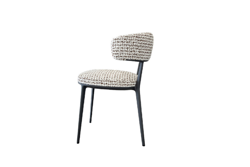 Caratos White/Hazelnut Fabric Chair (Expo Offer) Maxalto - 6