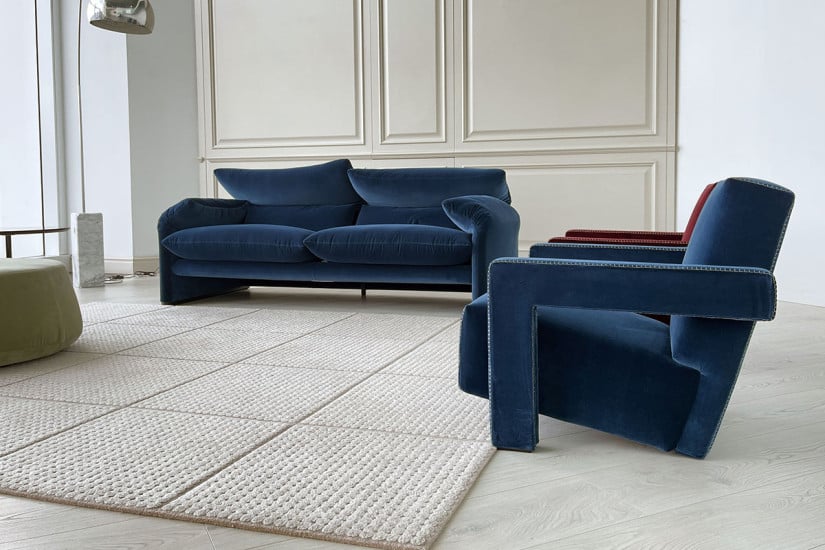 Maralunga Maxi Blue Sofa (Expo Offer) Cassina - 5