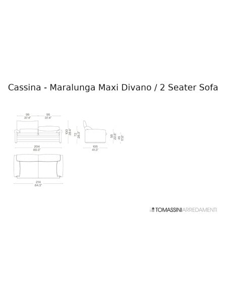 Divano Maralunga Maxi blu (Offerta Expo) Cassina - 10