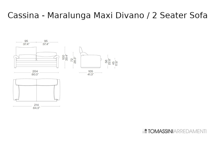 Canapé Maralunga Maxi bleu (Offre Expo) Cassina - 10