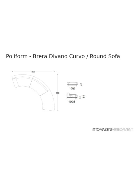 Brera Round Sofa (Expo Offer) Poliform - 8