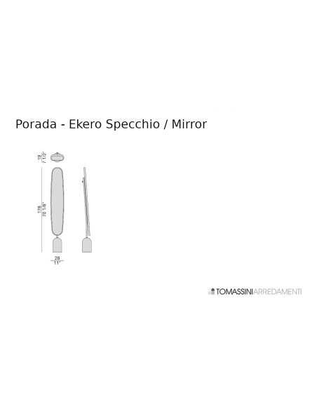 Specchio Ekero marmo bianco (Offerta Expo) Porada - 8