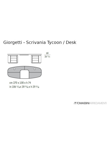 Scrivania Tycoon in mogano (Offerta Expo) Saba - 8