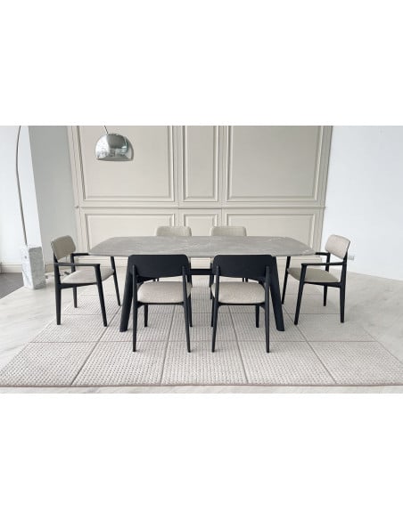 Tavolo Curve in marmo grigio (Offerta Expo) Poliform - 1