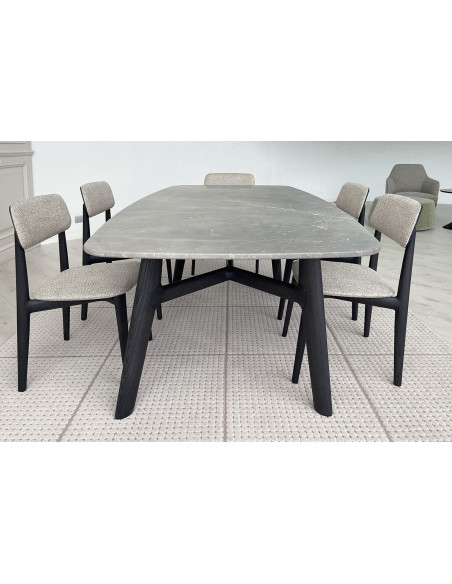 Tavolo Curve in marmo grigio (Offerta Expo) Poliform - 3