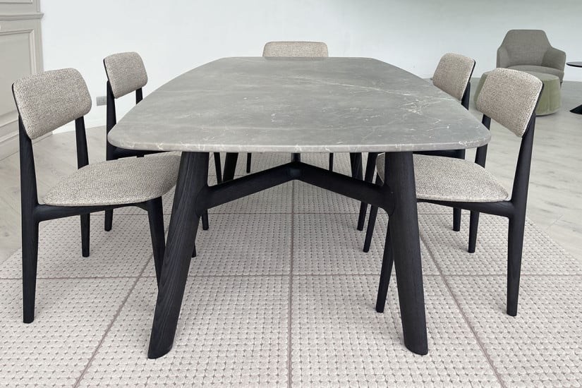 Curve Grey Marble Table (Expo Offer) Poliform - 3