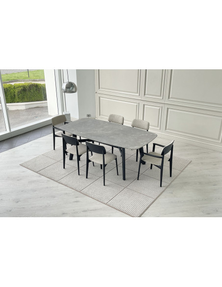 Tavolo Curve in marmo grigio (Offerta Expo) Poliform - 4