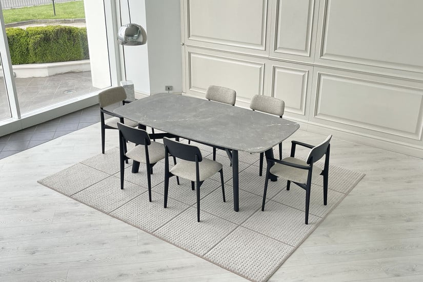Curve Grey Marble Table (Expo Offer) Poliform - 4