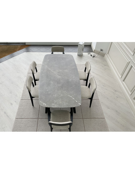 Tavolo Curve in marmo grigio (Offerta Expo) Poliform - 5