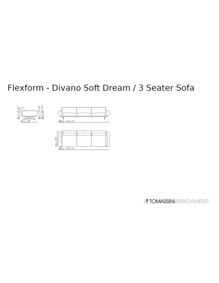 Soft Dream Grey Sofa (Expo Offer) Flexform - 8