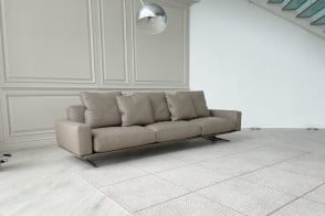 Soft Dream Grey Leather Sofa (Expo Offer) Flexform - 7 2