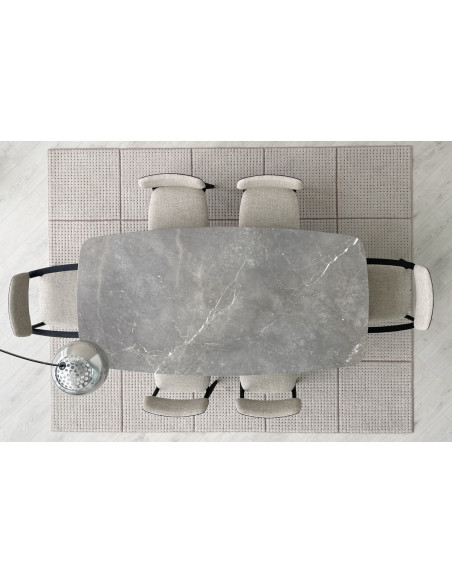 Tavolo Curve in marmo grigio (Offerta Expo) Poliform - 6