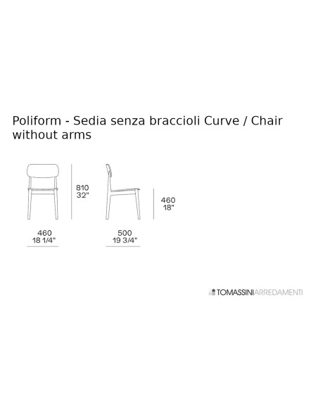 Curve Chair without armrests (Expo Offer) Poliform - 8