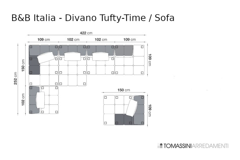 Tufty-Time Fabric Sofa (Expo Offer) B&B Italia - 8