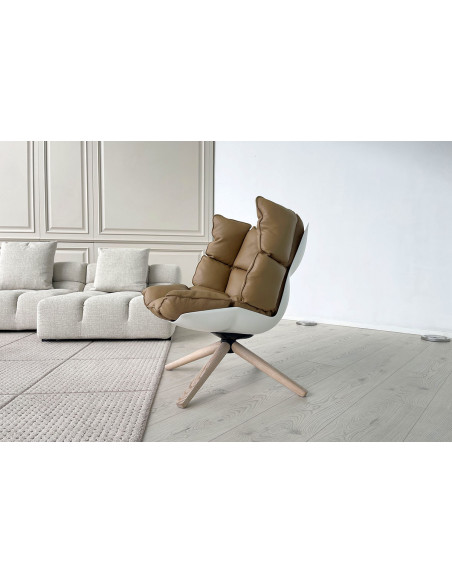 Poltrona Husk in pelle marrone (Offerta Expo) B&B Italia - 1