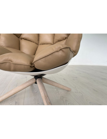 Poltrona Husk in pelle marrone (Offerta Expo) B&B Italia - 6