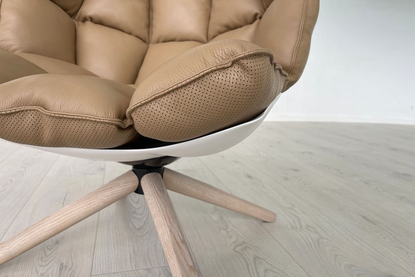 Poltrona Husk in pelle marrone (Offerta Expo) B&B Italia - 6