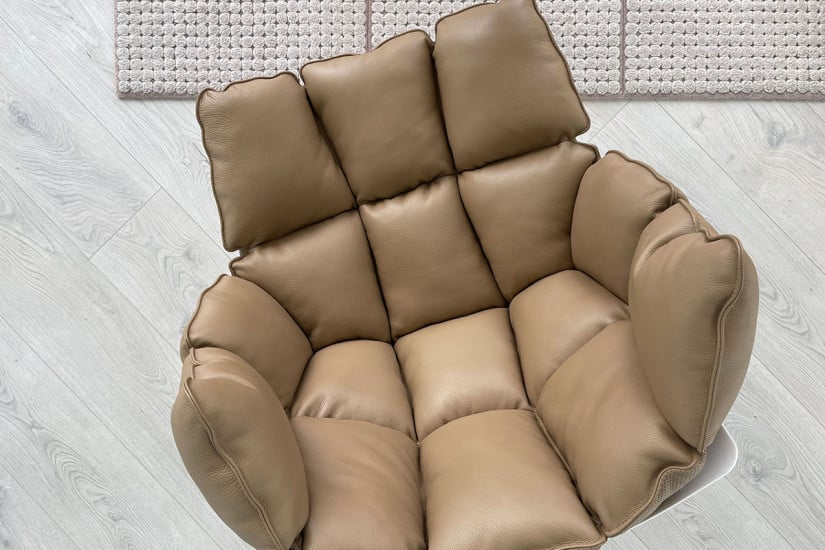 Poltrona Husk in pelle marrone (Offerta Expo) B&B Italia - 7