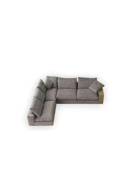 Groundpiece Beige and Black Fabric Sofa (Expo Offer) Flexform - 6