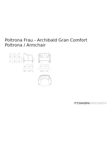 Poltrona Archibald Gran Comfort marrone (Offerta Expo) Poltrona Frau - 10