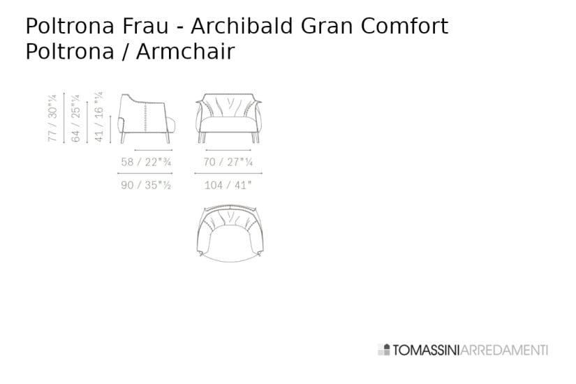 Poltrona Archibald Gran Comfort marrone (Offerta Expo) Poltrona Frau - 10