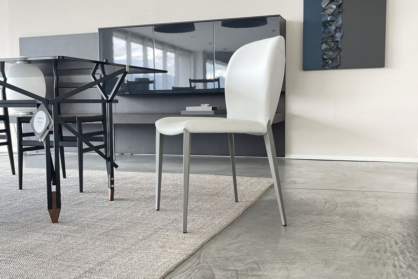 Nancy Grey Leather Chair Cattelan Italia - 3