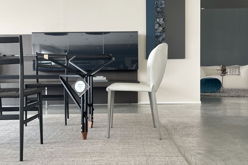 Nancy Grey Leather Chair Cattelan Italia - 4
