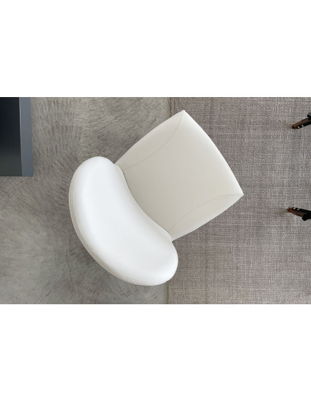 Chaise Nancy en cuir gris Cattelan Italia - 8
