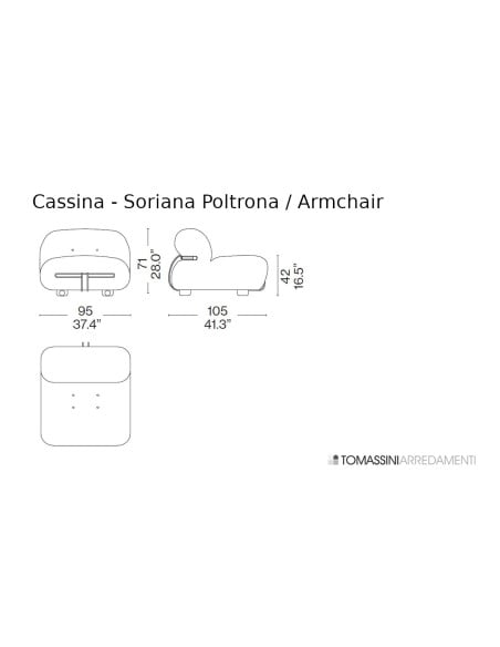 Soriana Rust Color Armchair (Expo Offer) Cassina - 8