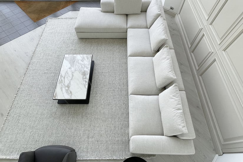 Dune White Fabric Sofa (Expo Offer) Poliform - 5
