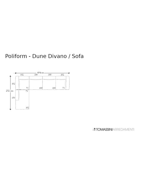 Canapé Dune en tissu blanc (Offre Expo) Poliform - 8