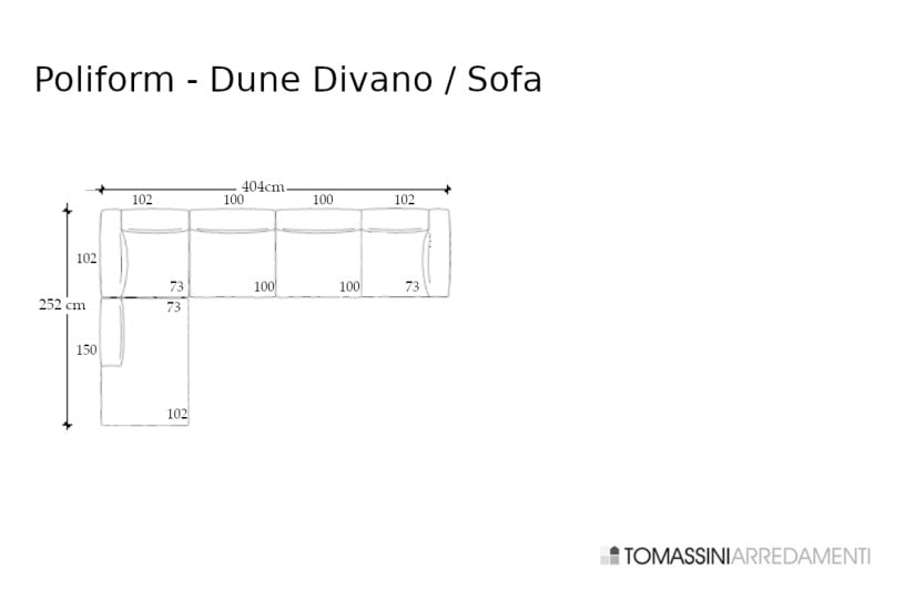 Divano Dune in tessuto bianco (Offerta Expo) Poliform - 8