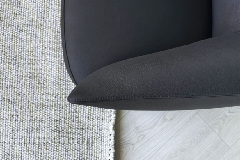 Fauteuil Santa Monica en cuir anthracite (Offre Expo) Poliform - 4