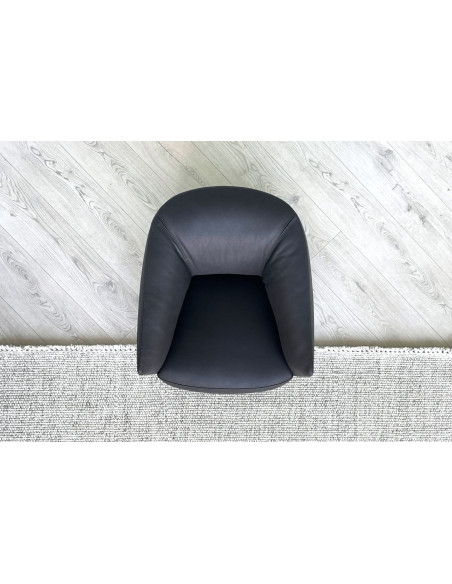 Fauteuil Santa Monica en cuir anthracite (Offre Expo) Poliform - 5