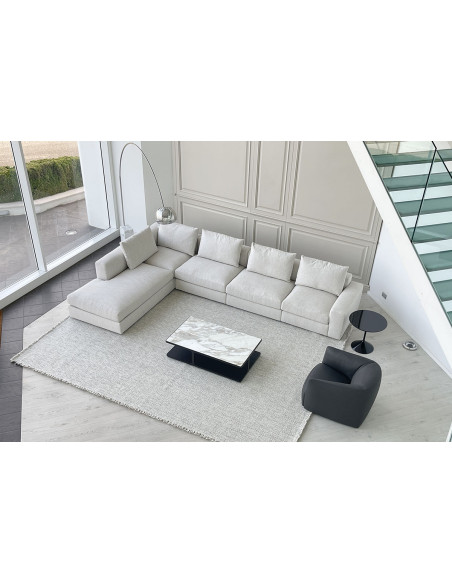 Santa Monica Anthracite Leather Armchair (Expo Offer) Poliform - 6