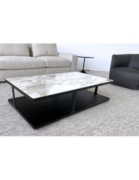Creek White Marble Coffee Table (Expo Offer) Poliform - 3