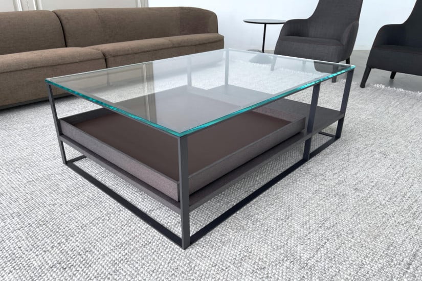 Tavolino Lithos in rovere e vetro (Offerta Expo) Maxalto - 3